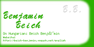 benjamin beich business card